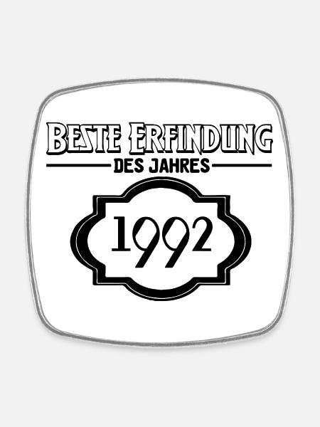 Beste Erfindung des Jahres 1992 Geschenk - Viereckiger Kühlschrankmagnet - Weiß