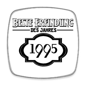 Beste Erfindung des Jahres 1995 Geschenk - Viereckiger Kühlschrankmagnet - Weiß - Vorne