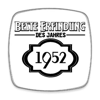 Beste Erfindung des Jahres 1952 Geschenk - Viereckiger Kühlschrankmagnet - Weiß - Vorne