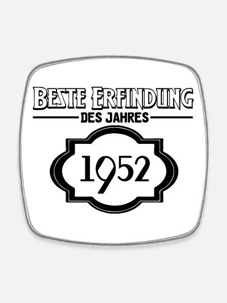 Beste Erfindung des Jahres 1952 Geschenk - Viereckiger Kühlschrankmagnet - Weiß