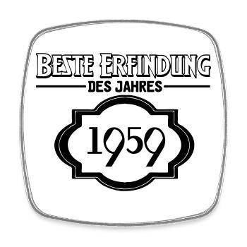 Beste Erfindung des Jahres 1959 Geschenk - Viereckiger Kühlschrankmagnet - Weiß - Vorne