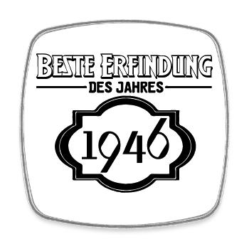 Beste Erfindung des Jahres 1946 Geschenk - Viereckiger Kühlschrankmagnet - Weiß - Vorne