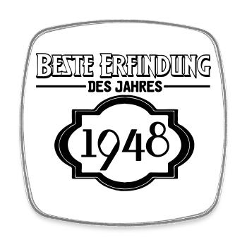 Beste Erfindung des Jahres 1948 Geschenk - Viereckiger Kühlschrankmagnet - Weiß - Vorne