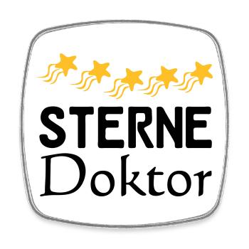 Sterne Doktor Geschenk - Viereckiger Kühlschrankmagnet - Weiß - Vorne