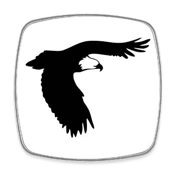 Raubvogel - Adler - Eagle - Square fridge magnet - white - Front