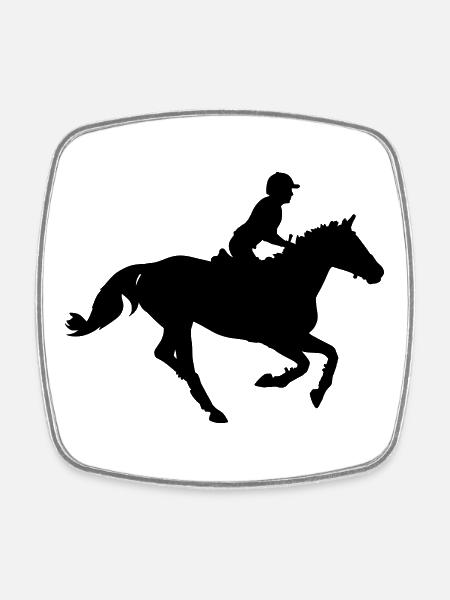 Horse sport - Magnet carré - blanc