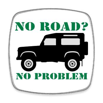 Offroad ,Geländewagen , 4x4 Fun , No Road (25) - Viereckiger Kühlschrankmagnet - Weiß - Vorne