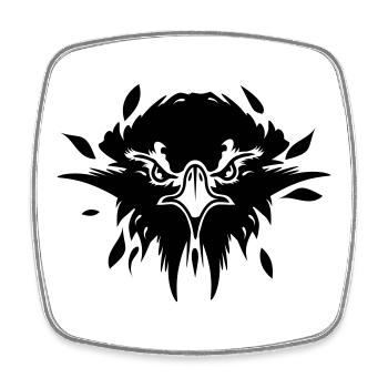 Eagle Head - Square fridge magnet - white - Front