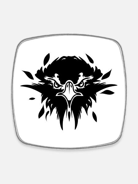 la tête d'un aigle - Magnet carré - blanc