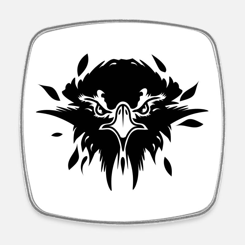la tête d'un aigle - Magnet carré - blanc