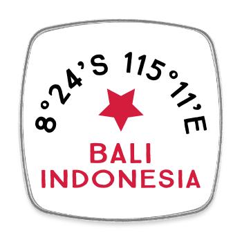 Bali - Magnet carré - blanc - Devant