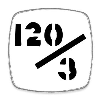 40 années - 120/3 - Magnet carré - blanc - Devant
