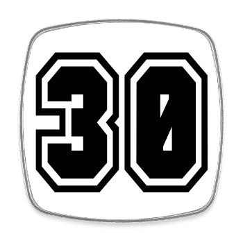 30 - Magnet carré - blanc - Devant