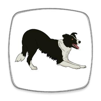 Border Collie - Viereckiger Kühlschrankmagnet - Weiß - Vorne