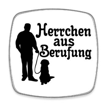 Herrchen aus Berufung, Hund, Tier, Geschenk - Viereckiger Kühlschrankmagnet - Weiß - Vorne
