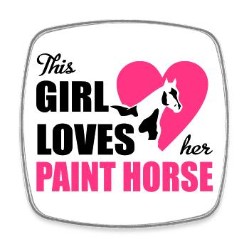 6254398 129692105 Paint Horse - Magnet carré - blanc - Devant