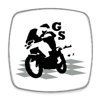 Bikergs_bayern - Viereckiger Kühlschrankmagnet - Weiß - Vorne