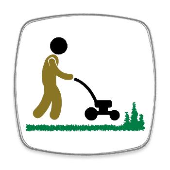garten - Viereckiger Kühlschrankmagnet - Weiß - Vorne
