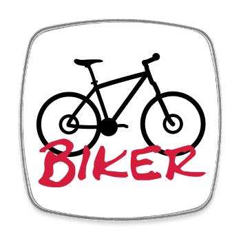 biker - Square fridge magnet - white - Front