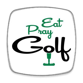 golf - Viereckiger Kühlschrankmagnet - Weiß - Vorne