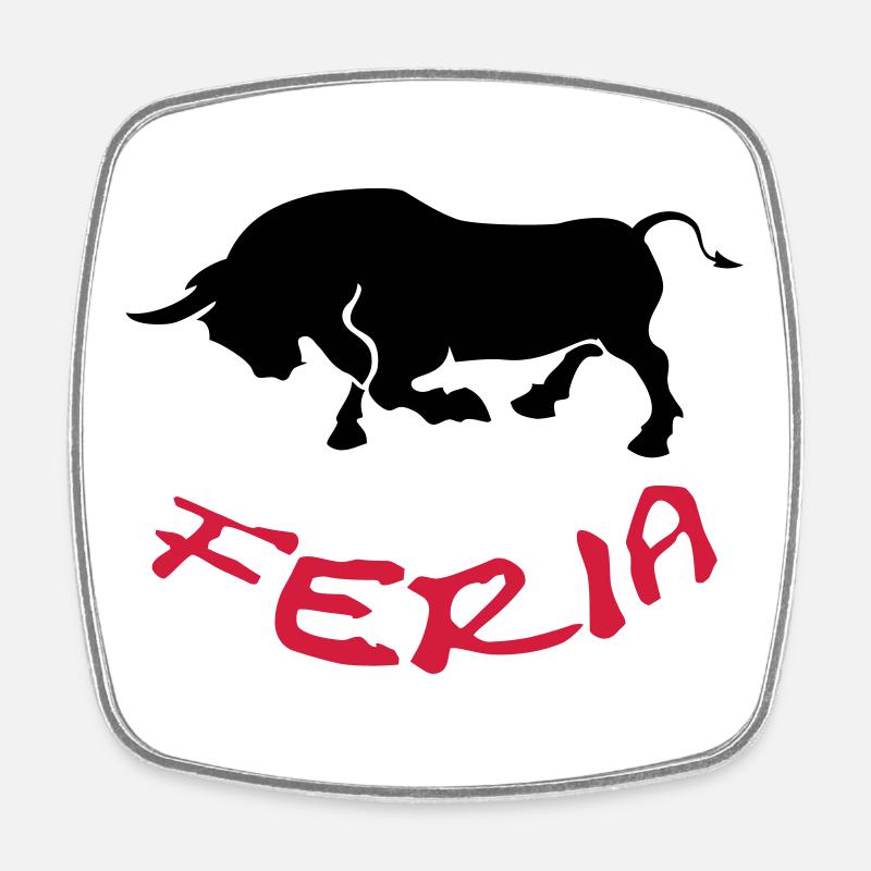 Feria ! - Magnet carré - blanc