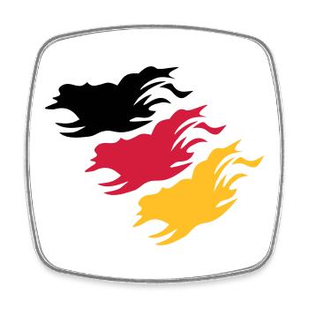 Design Germany - Square fridge magnet - white - Front
