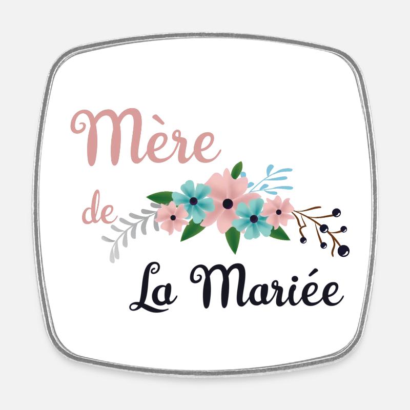 Mère de la Mariée - Collection Bucolique - Magnet carré - blanc