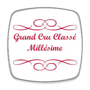 Grand Cru Vintage - Square fridge magnet - white - Front