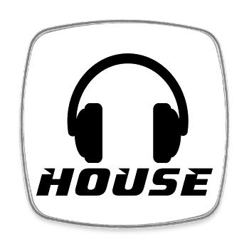 House - Square fridge magnet - white - Front
