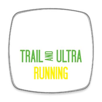 Trail Running et Ultra Running - Magnet carré - blanc - Devant