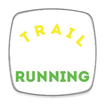 Trail Running - Viereckiger Kühlschrankmagnet - Weiß - Vorne