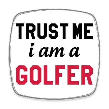 Golf - Magnet carré - blanc - Devant