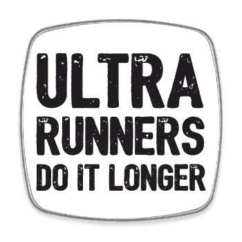 Ultra Runners Do It Longer - Viereckiger Kühlschrankmagnet - Weiß - Vorne