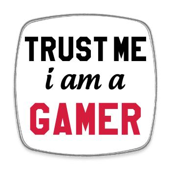 Gamer / Gaming - Magnet carré - blanc - Devant