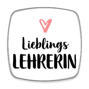Lieblings Lehrerin Herz Geschenk Schule - Viereckiger Kühlschrankmagnet - Weiß - Vorne