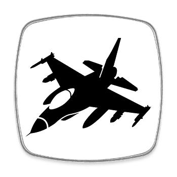 Luftwaffe - Viereckiger Kühlschrankmagnet - Weiß - Vorne