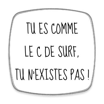 Cinéma / Citation / Série télé / Geek - Magnet carré - blanc - Devant