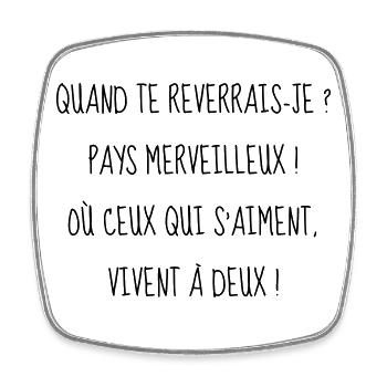 Cinéma / Citation / Série télé / Geek - Magnet carré - blanc - Devant