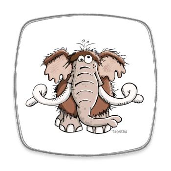 Das Mammut - Viereckiger Kühlschrankmagnet - Weiß - Vorne