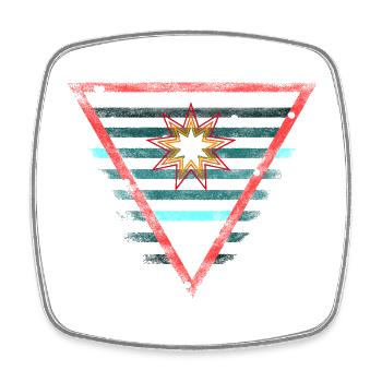 Superhero Emblem - Scifi - Square fridge magnet - white - Front