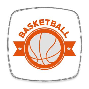 Basketball - Basket Ball - Game - Sport - Player - Square fridge magnet - white - Front