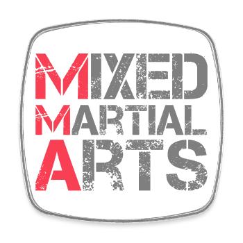 mma fighting kampfsport mixed martial arts Logo - Viereckiger Kühlschrankmagnet - Weiß - Vorne