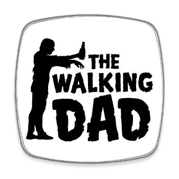 vatertag dad humor - Viereckiger Kühlschrankmagnet - Weiß - Vorne