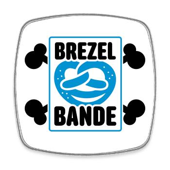 brezel bande - Viereckiger Kühlschrankmagnet - Weiß - Vorne