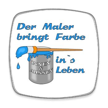 maler handwerk - Viereckiger Kühlschrankmagnet - Weiß - Vorne