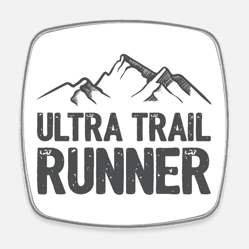 Ultra Trail Runner - Magnet carré - blanc