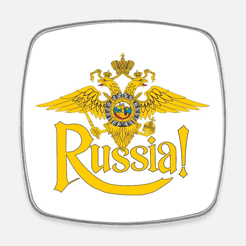 Russe, Russie - Magnet carré - blanc
