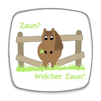 Unschuldiges Pony - Viereckiger Kühlschrankmagnet - Weiß - Vorne