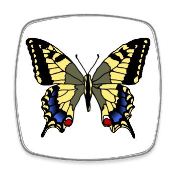 dovetail - Square fridge magnet - white - Front