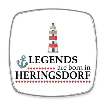 Tolles Design von Heringsdorf - Viereckiger Kühlschrankmagnet - Weiß - Vorne